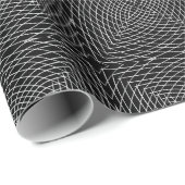 Spiro-bloesems in zwart en wit cadeaupapier (Rol Hoek)