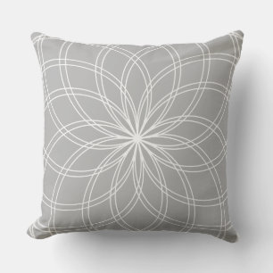 Spiro Mandala White Gray Kussen