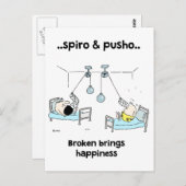 Spiro & Pusho Gebroken Motivatie quotes Briefkaart (Voorkant / Achterkant)