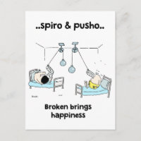 Spiro & Pusho Gebroken Motivatie quotes Briefkaart