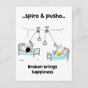 Spiro & Pusho Gebroken Motivatie quotes Briefkaart