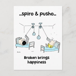 Spiro & Pusho Gebroken Motivatie quotes Briefkaart