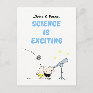 Spiro & Pusho Science Quotes Briefkaart