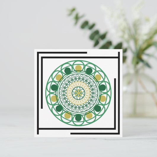 SPIROGRAAFINVLOED, GROEN, ALLE GELEGENHEDEN KAART (Staand voorkant)