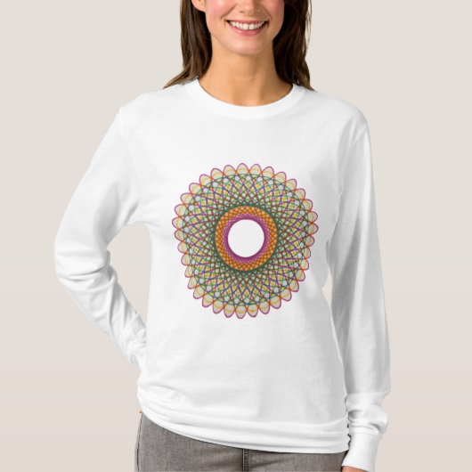 Spirograph Pride Pattern: Pan T-shirt (Voorkant)