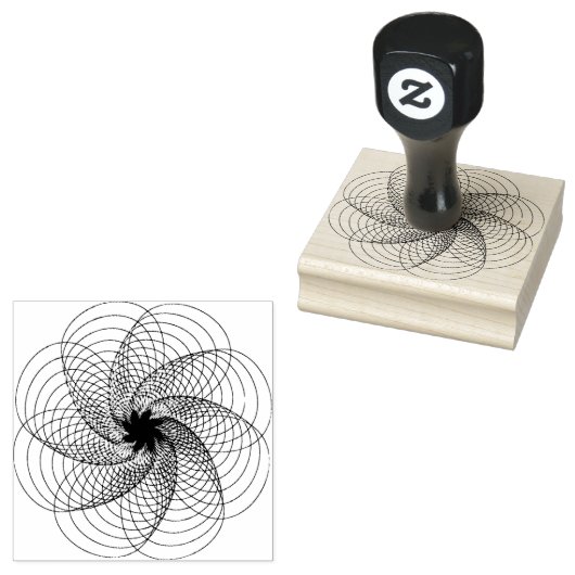 Spirograph Swirl Twist Scrapbooking Rubber Rubberstempel (Gestempeld)