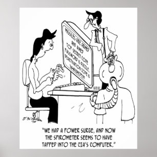 Spirometer Cartoon 7314 Poster