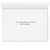 Spirtual Easter Blessings Golden Cross op Hill (Binenzijde Horizontaal (Onderkant))