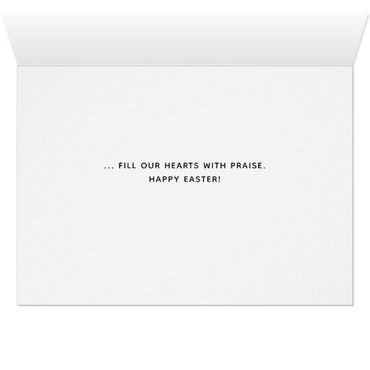 Spirtual Easter Blessings Golden Cross op Hill (Binenzijde Horizontaal (Onderkant))