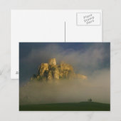 Spissky hrad in mist, Slowakije 2 Briefkaart (Voorkant / Achterkant)