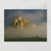 Spissky hrad in mist, Slowakije 2 Briefkaart (Voorkant)