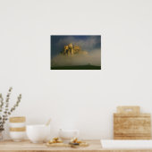 Spissky hrad in mist, Slowakije 2 Poster (Keuken)