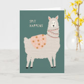 Spit gebeurt op het Wenskaart Dillama Llama Kaart (Gele Bloem)