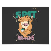 spit gebeurt raar foto afdruk (Voorkant)