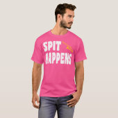 Spit Happens Trombone Marching Band Muziekorkest T-shirt (Voorkant volledig)