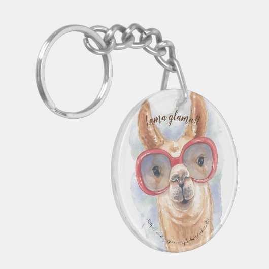 "Spit Training Llama" Sleutelhanger (Voorkant Links)