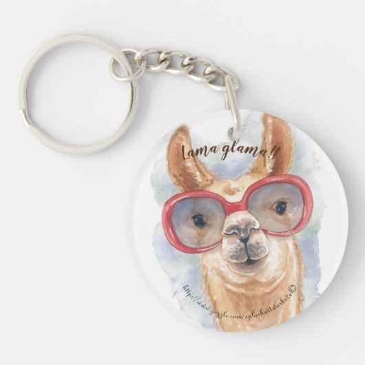 "Spit Training Llama" Sleutelhanger (Voorkant)