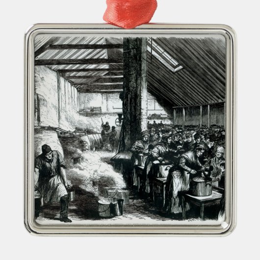 Spitalfields Soup Kitchen, 1867 Metalen Ornament (Voorkant)