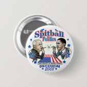 Spitball Politics 2008 Ronde Button 5,7 Cm (Voorkant /achterkant)