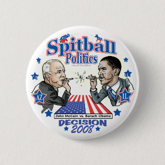 Spitball Politics 2008 Ronde Button 5,7 Cm