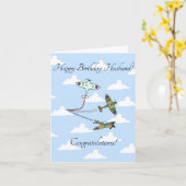 Spitbranden -  echtgenoot - vogelkaart kaart (Gele Bloem)