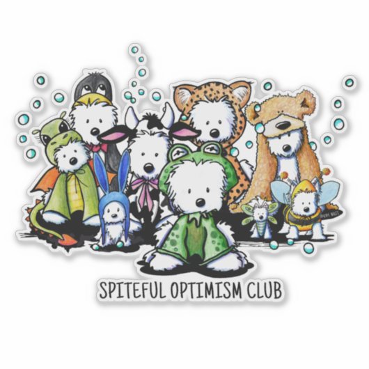 Spiteful Optimism Club Decal  Sticker (Voorkant)