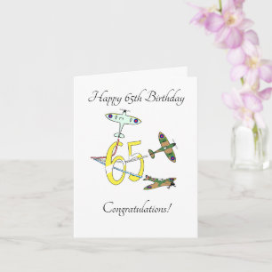 Spitfire 65th Birthday Card Kaart