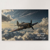 Spitfire bij Dusk Artist Impression Skyward Tribut Legpuzzel (Horizontaal)