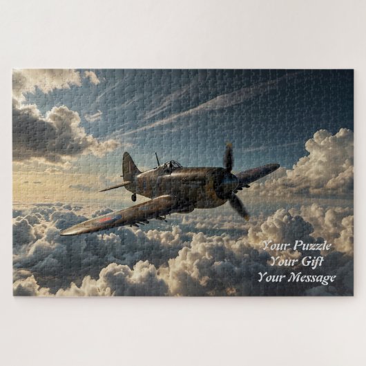 Spitfire bij Dusk Artist Impression Skyward Tribut Legpuzzel (Horizontaal)