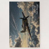 Spitfire bij Dusk Artist Impression Skyward Tribut Legpuzzel (Verticaal)