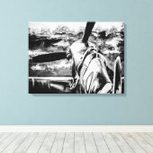 Spitfire bij zonsopgang canvas afdruk (Insitu (Houten vloer))