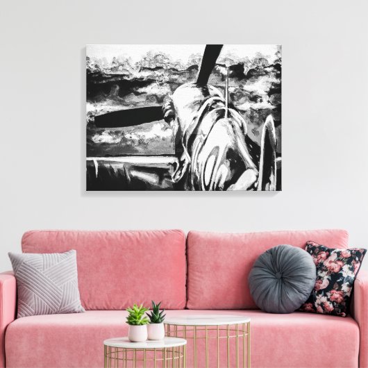 Spitfire bij zonsopgang canvas afdruk (Insitu (Woonkamer))