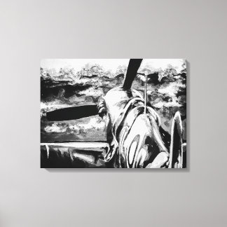 Spitfire bij zonsopgang canvas afdruk