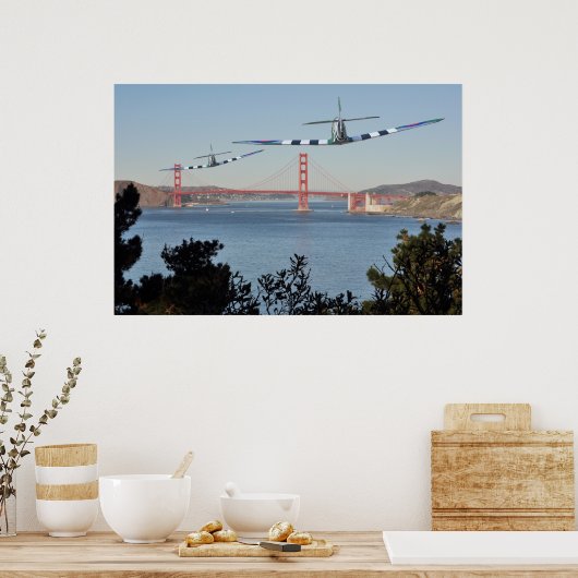 Spitfire- en Golden Gate Bridge Poster (Keuken)