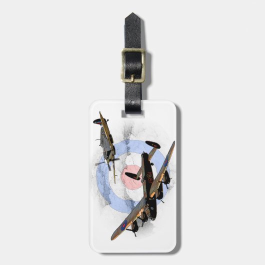 Spitfire en Lancaster Bagagelabel (Voorkant verticaal)