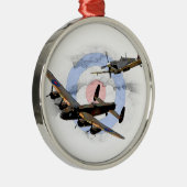 Spitfire en Lancaster Metalen Ornament (Rechts)