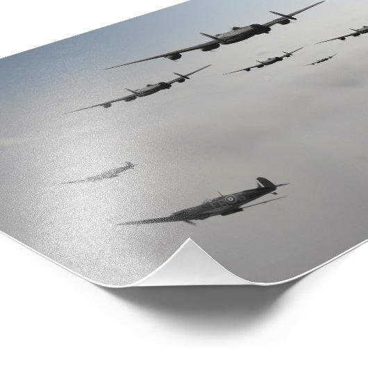 Spitfire Escort Foto Afdruk (Hoek)