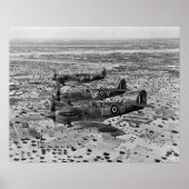 Spitfire Fighters Over Africa, 1943.  foto Poster (Voorkant)