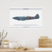 Spitfire GB 2 Sqn 1 Poster (Keuken)