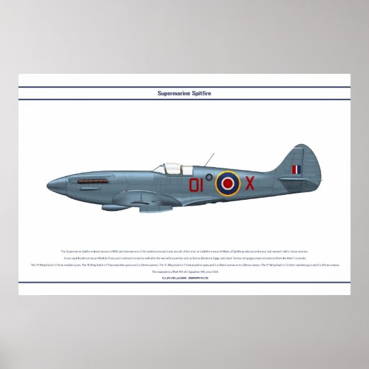 Spitfire GB 2 Sqn 1 Poster (Voorkant)