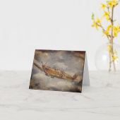 Spitfire Greetings Card Kaart (Gele Bloem)