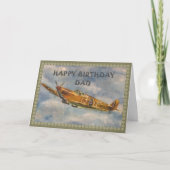 Spitfire ~Happy Birthday Kaart (Voorkant)