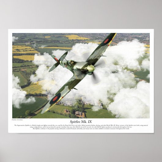 Spitfire Mk. IX Poster (Voorkant)