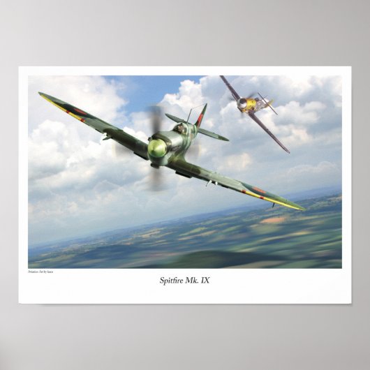 Spitfire Mk. IX Poster (Voorkant)