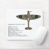 Spitfire mousepad muismat (Met muis)