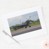 Spitfire na landing rechthoekige sticker (Envelop)