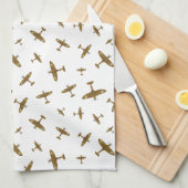 Spitfire-oorlogspatroon Theedoek (Quarter Fold)