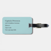 Spitfire Oorlogsvliegtuigen Lichtblauw Bagagelabel (Achterkant horizontaal)