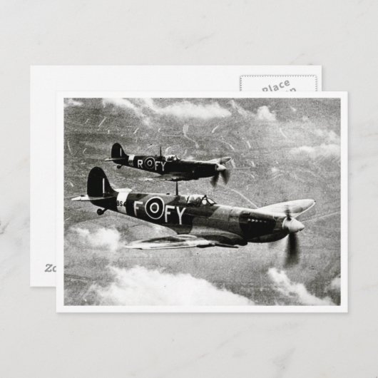Spitfire Paar Briefkaart (Voorkant / Achterkant)