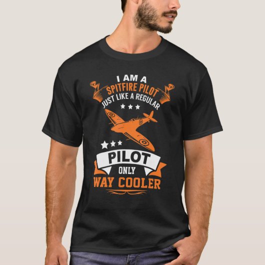 Spitfire-piloot zoals andere piloten alleen weg ko t-shirt (Voorkant)